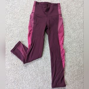 Lululemon Cranberry Cropped Leggings